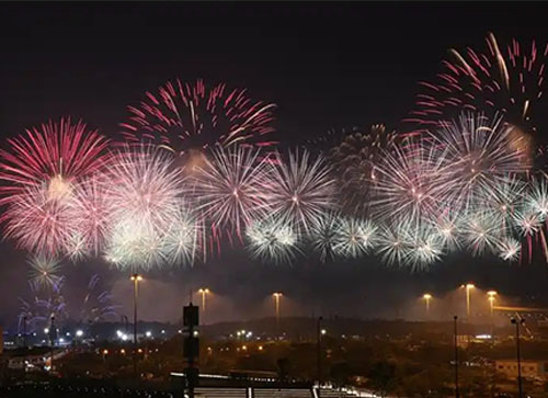 玛沁县焰火晚会